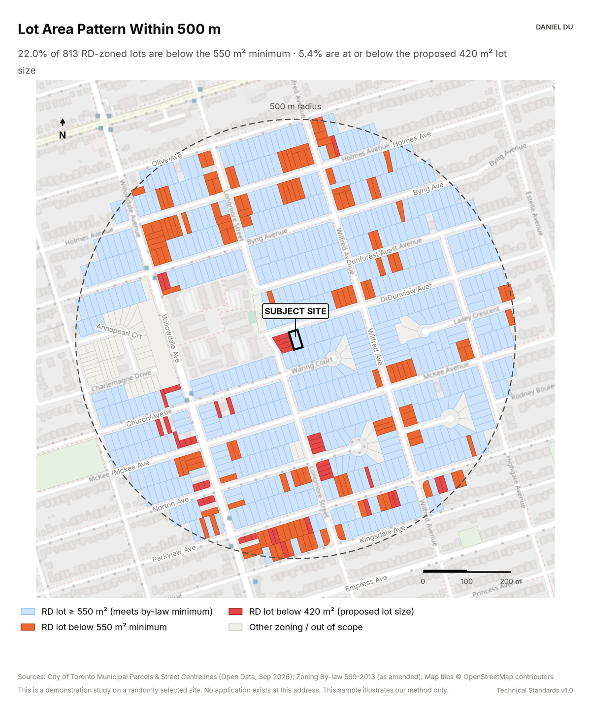 Lot Area Pattern Study map