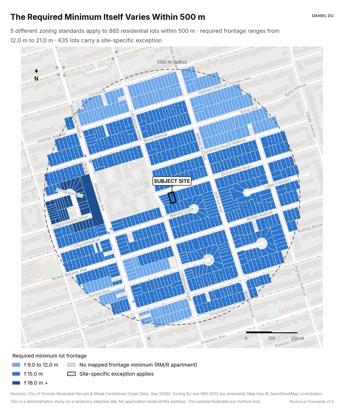 Zoning Standard Variation Study map